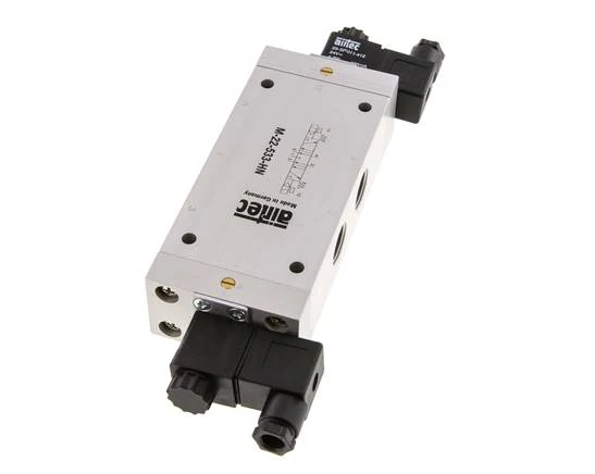 5/3 G1/2'' Auspuff-Mittelmagnetventil 24V DC 3-10bar/42-140psi Airtec