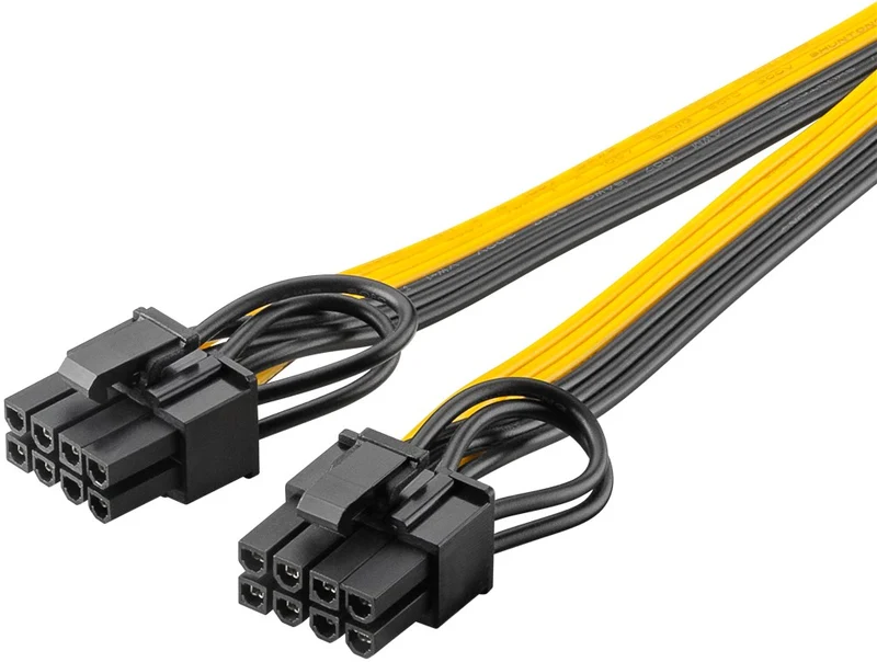 Netzteil-Kabel 8-Pin-Buchse auf Dual 6+2-Stecker für PCIe