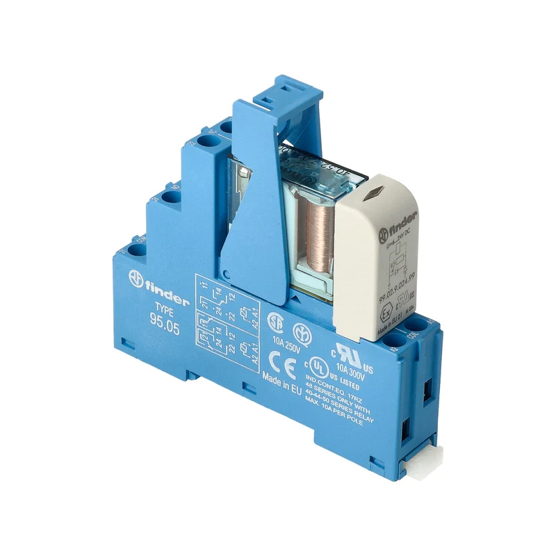 Finder 48.52 Duale Schnittstellenrelais 8A 24VDC AgNi LED - 48.52.7.024.0050