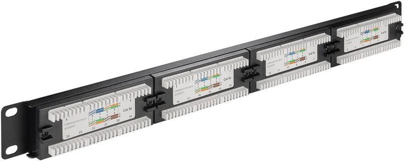 CAT 5e 19-Zoll (48,3 cm) Patch Panel, 24 Port, (1 HE)