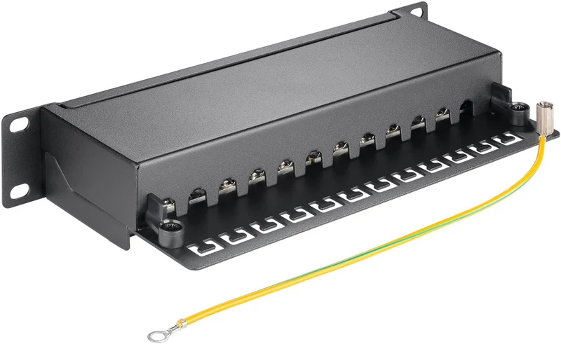 CAT 6 10-Zoll (25,4 cm) Patch Panel, 12-Port, (1 HE)