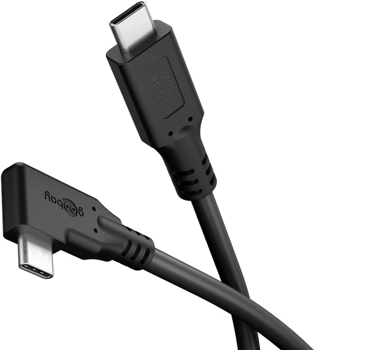 USB-C™-Kabel 90°, 3 m, schwarz