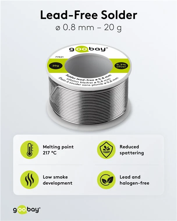 Lötzinn bleifrei, ø 0,8 mm, 20 g