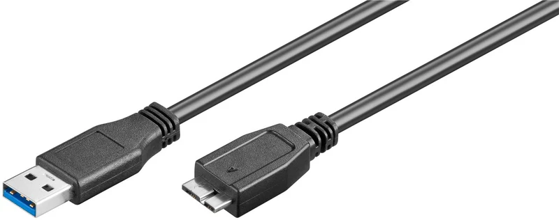 USB-A-auf-Micro-B-Kabel, 1 m, schwarz