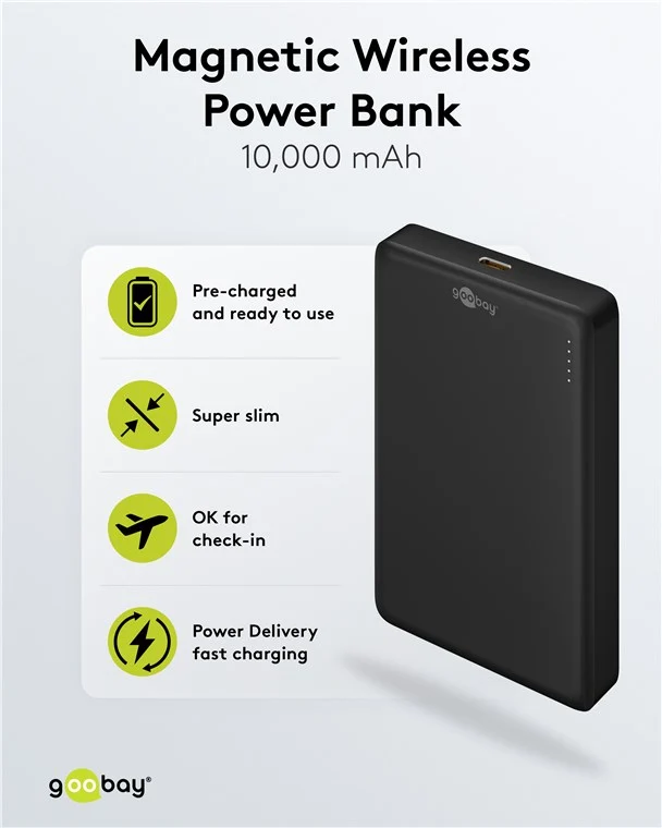 Magnetische Wireless Powerbank 10.000 mAh