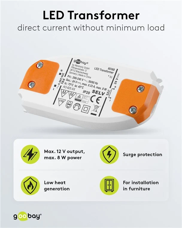 LED-Trafo 12 V (DC), 8 W