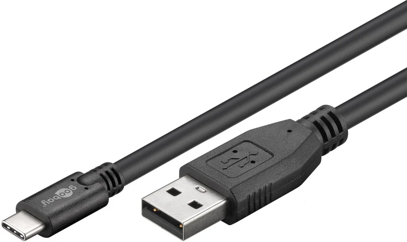 USB-C™-auf-USB-A-Kabel, 3 m, schwarz