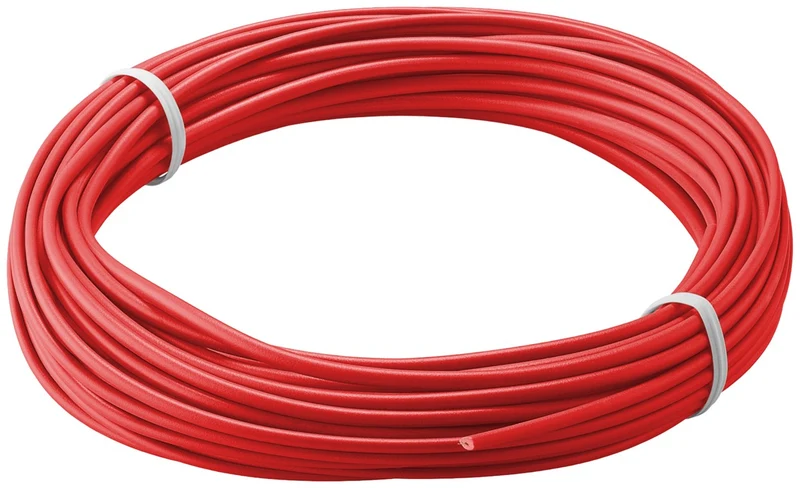 Kupferlitze isoliert, 10 m, rot