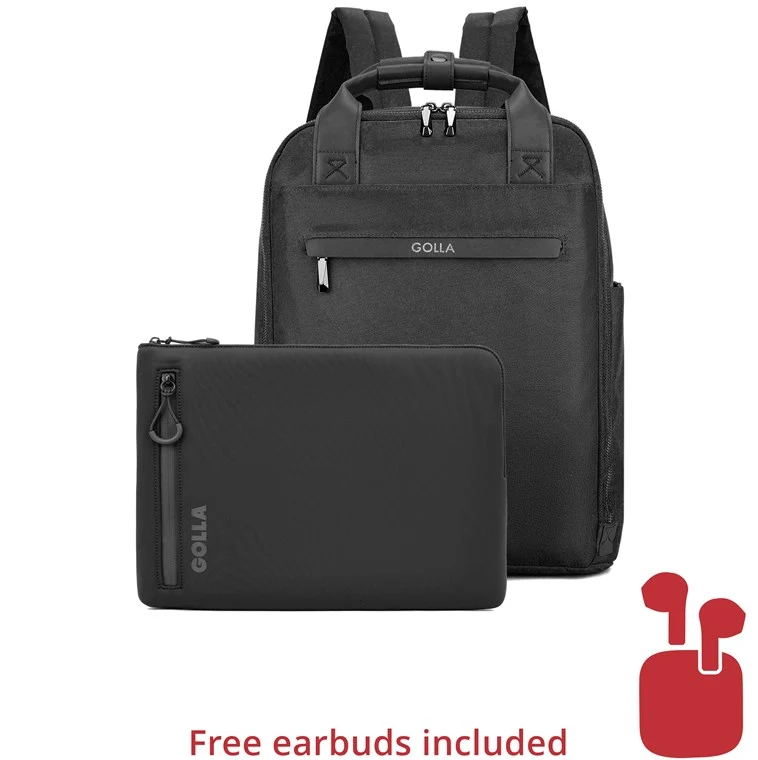 Set aus Rucksack und Laptop-Sleeve 14 Zoll, Black