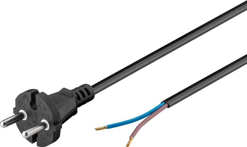 Universal Staubsauger Anschlusskabel 7,5 m, Schwarz, (2*0,75 mm²)