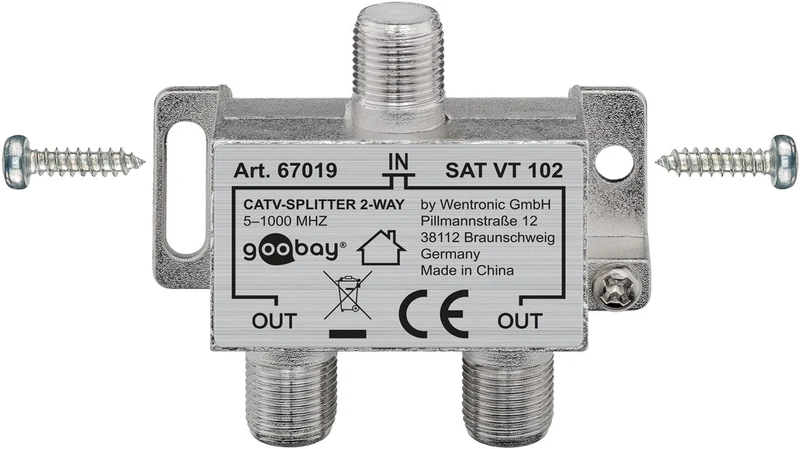 BK-Verteiler, 2 Ausgänge