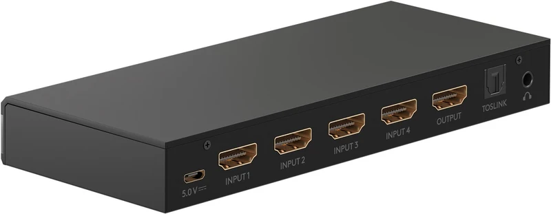 HDMI™-Umschaltbox 4 auf 1 mit Audio-Ausgang