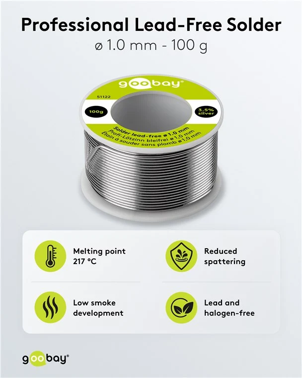 Profi-Lötzinn bleifrei, ø 1,0 mm, 100 g