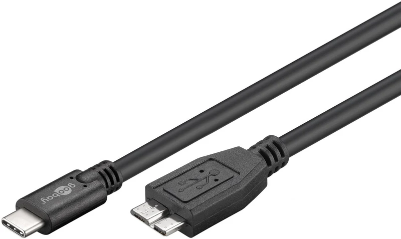 USB-C™-auf-Micro-B-Kabel, 1 m, schwarz