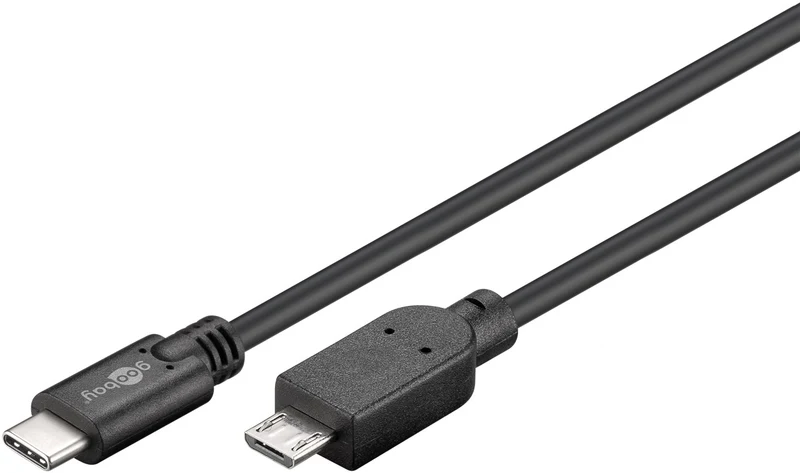 USB-C™-auf-Micro-B-Kabel, OTG, 1 m, schwarz