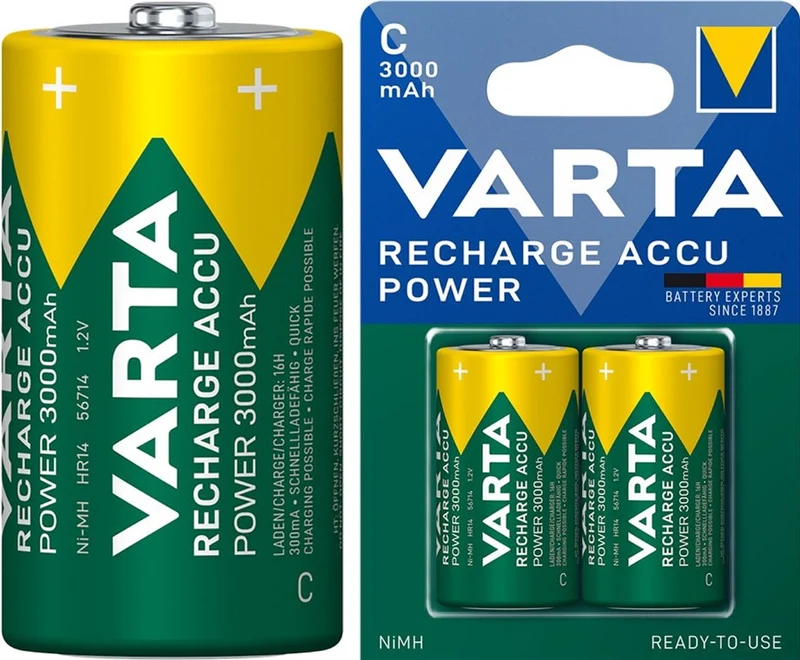 C (Baby)/HR14 (56714) Akku - 3000 mAh, 2 Stk. im Blister