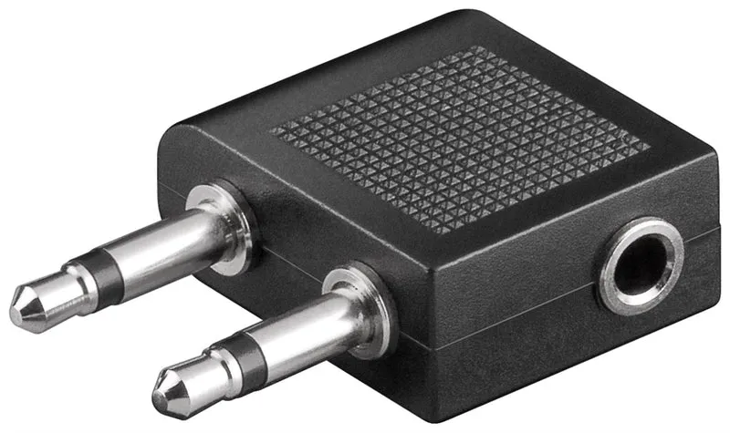 Flugzeug- / Reise-Kopfhörer-Adapter AUX-Klinke 3,5mm Buchse