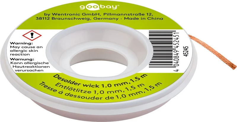 Entlötlitze, 1 mm breit, 1,5 m