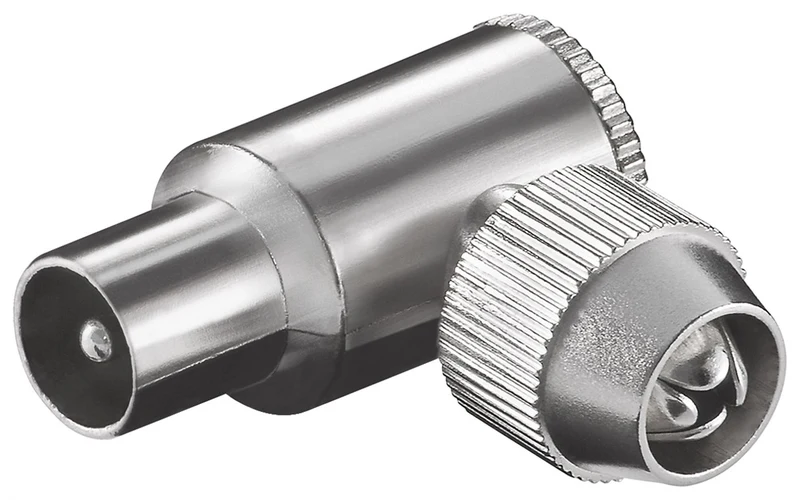 Koax-Winkelstecker mit Schraubbefestigung