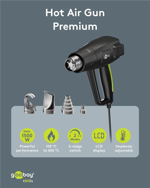 Heißluftpistole Premium, 1500 W