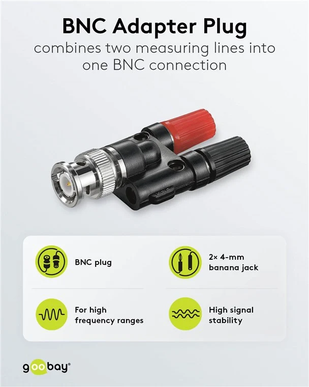 BNC-Stecker > 2x 4-mm-Bananenbuchse