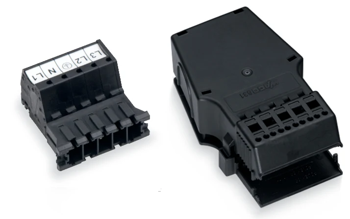 Wago 5-poliger Zugentlastungsstecker 6mm Schwarz - 831-3205/1020-004 [5 Stück]