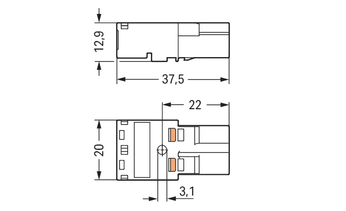 Wago 2-Pin Stecker 4.00mm Pink - 770-292/082-000 [100 Stück]