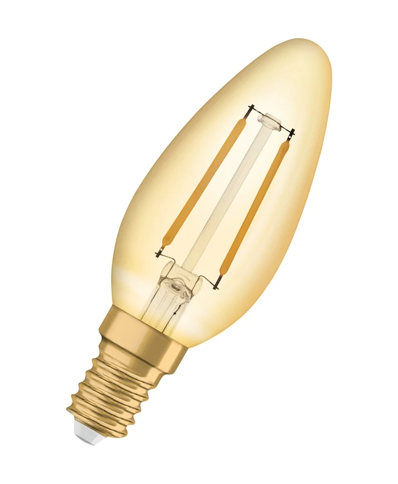 Vintage 1906 Led Kerze Gold E14 2.5W 2400K - 4099854091575 [2 Stück]