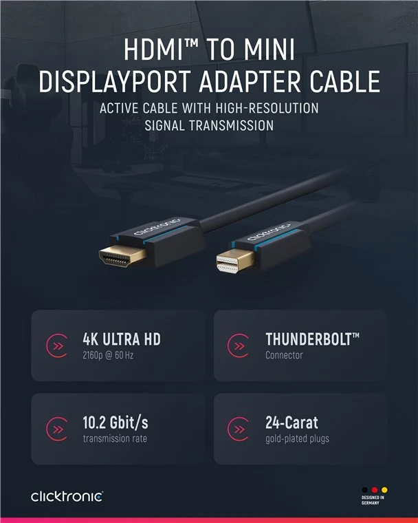 Aktives mini DisplayPort™-auf-HDMI™-Adapterkabel