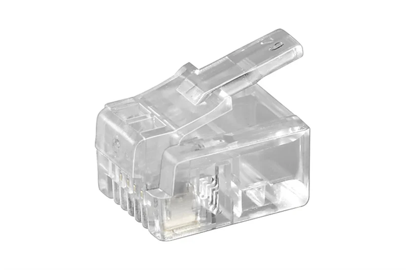 RJ11-Westernstecker für Flachkabel, 4 polig