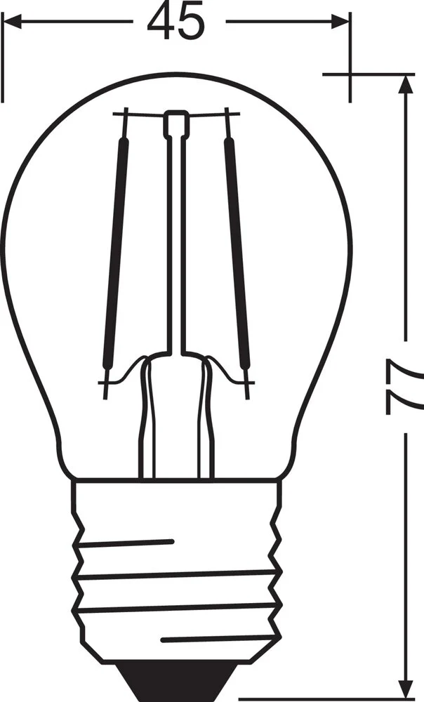 Led Klassische E27 Klare Filamentlampe 2.5W 827 Warmweiß - 4099854069192 [2 Stück]