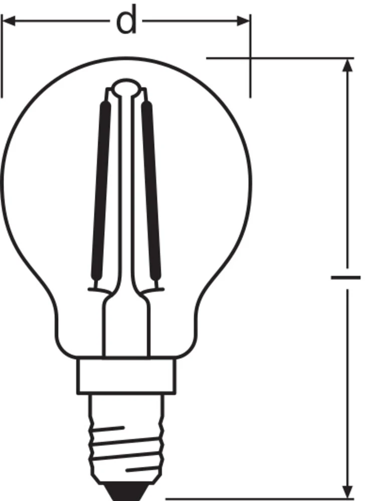 Led Klassisch P14 Filament Klarer Globus 2.5W 827 - 4099854069215 [2 Stück]