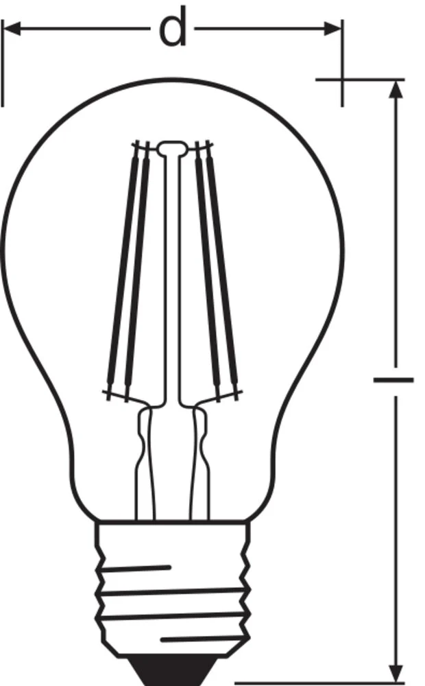Led Classic E27 Filament Glühbirne 4W 827 Klarglas - 4099854069697 [2 Stück]