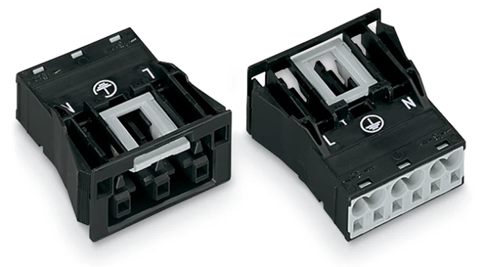 Wago 3-Pole Snap-In Steckdose Braun 4mm² - 770-2363 [2 Stück]