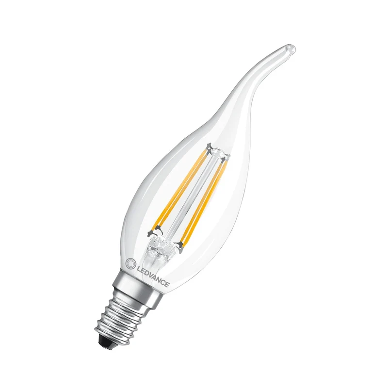 Ledvance E14 Led Filament Kerze 4W 827 Klarglas - 4099854069475 [2 Stück]