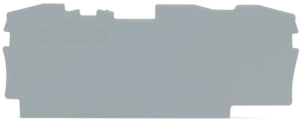 WAGO TopJob S End- Und Trennplatte 1mm Grau - 2006-1391 [20 Stück]