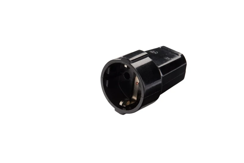 MK Professionelle Duroplast Kupplungsstecker Mit Erdung Schwarz - 634/SW [5 Stück]