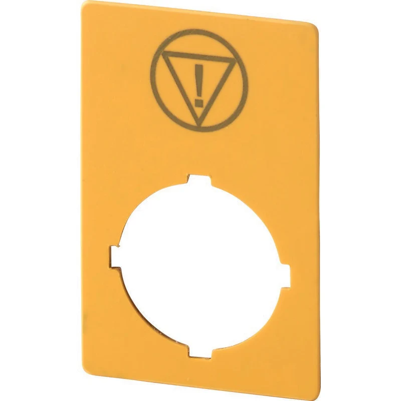 Not-Aus-Schild IEC60417 50x33mm Gelb - 180470 [2 Stück]