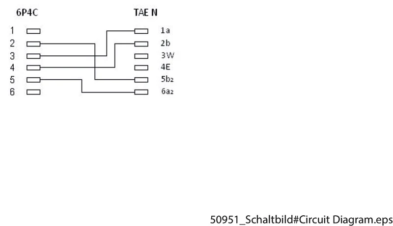 TAE-N-Anschlusskabel (International Pinout) 4-polig
