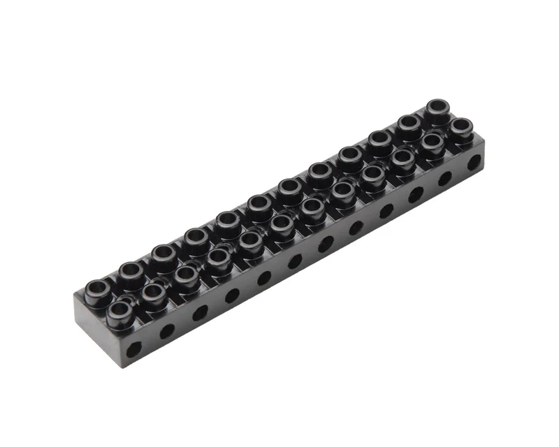 MK Professionelles 12-Poliges Anschlussblock 10mm² Schwarz - 683/SW [5 Stück]