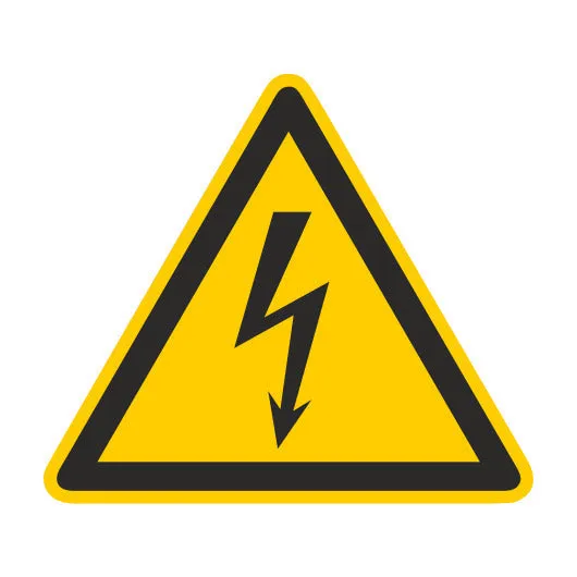 Elektrisches Spannungswarnschild ISO 7010 - 182720 [2 Stück]