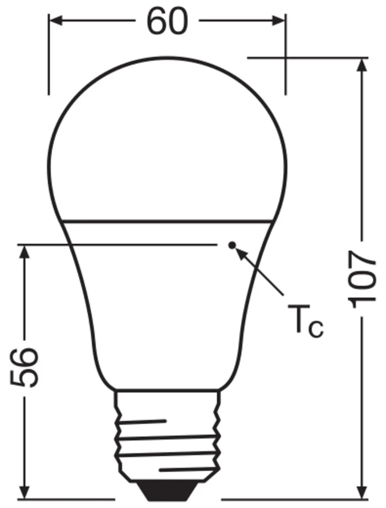 OSRAM LED Classic A40 E27 4.9W 2700K Mattierte Glühbirne - 4058075127319 [2 Stück]