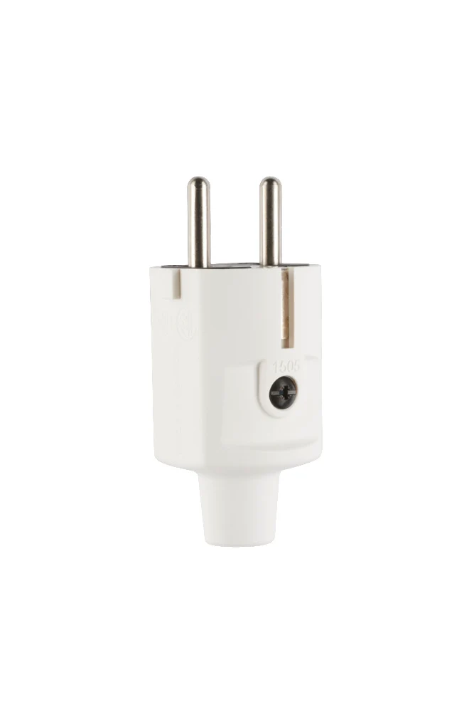 ABL Kompakte Schuko IP20 Doppel-Erde Stecker Weiß - 100000047 [2 Stück]