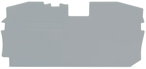 WAGO TopJob S End- Und Trennplatte 1mm Grau - 2016-1291 [10 Stück]