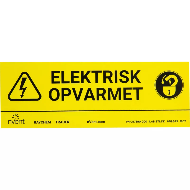 Warnschild Für Wärmeverfolgung An Rohren Und Tanks - 749153-000 [5 Stück]