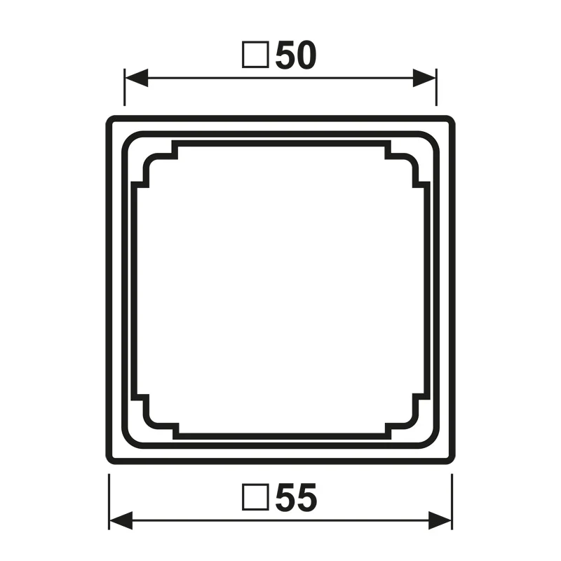 Jung A590ZWW 50x50mm Alpenweiß Befestigungrahmen - A590ZWW [2 Stück]