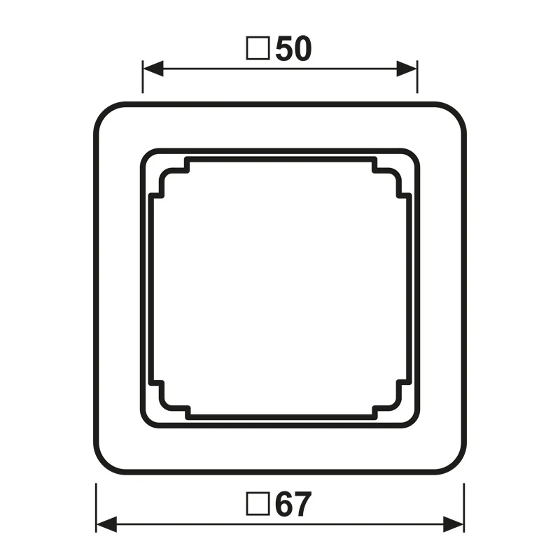 Jung CD500 50x50mm Zwischenrahmen Alpenweiß - CD590ZWW [2 Stück]