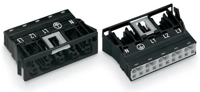 Wago Winsta Midi 770 5-polige Snap-In Steckdose Schwarz - 770-705 [2 Stück]