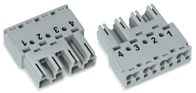 Wago 770-254 Winsta Midi 4-Poliger Grauer Stecker - 770-254 [2 Stück]
