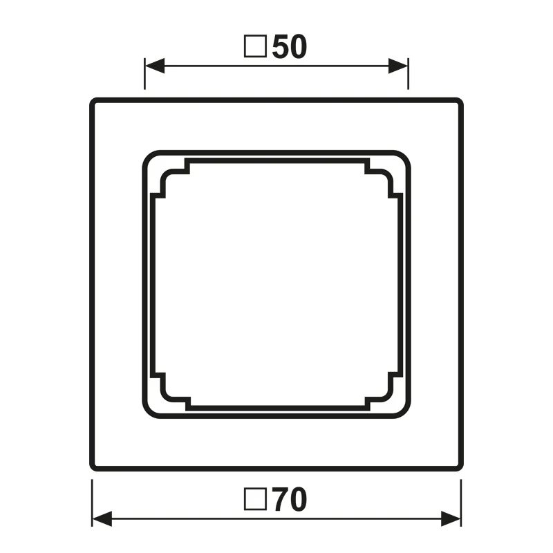 JUNG LS990 Intermediate Frame 50x50mm Alpine White - LS961ZWW [2 Stück]